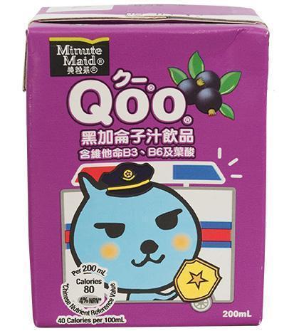 美粒果Qoo - 黑加仑子6x200ml