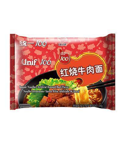 统一袋装红烧牛肉面108g